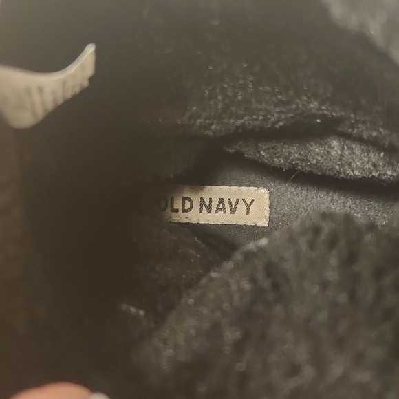 Old Navy Ankle Boots Size 8 Faux Fur Black Faux Suade Outside - Picture 6 of 7